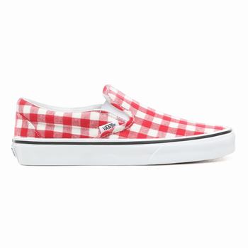 Női Vans Gingham Slip-on Cipő VA2413689 Piros/Fehér